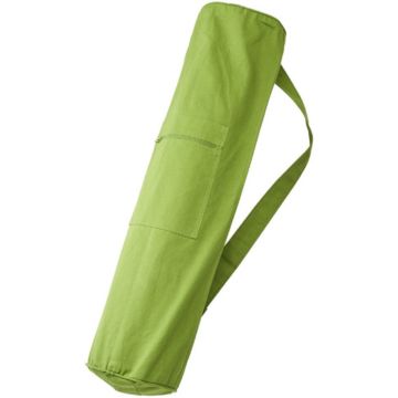 Green Yoga Mat Bag with Zipper Closure and Carry Strap