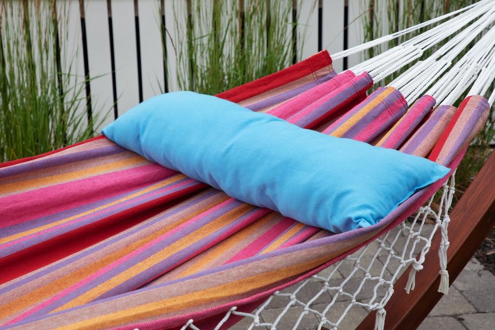 Blue pillows for hammocks