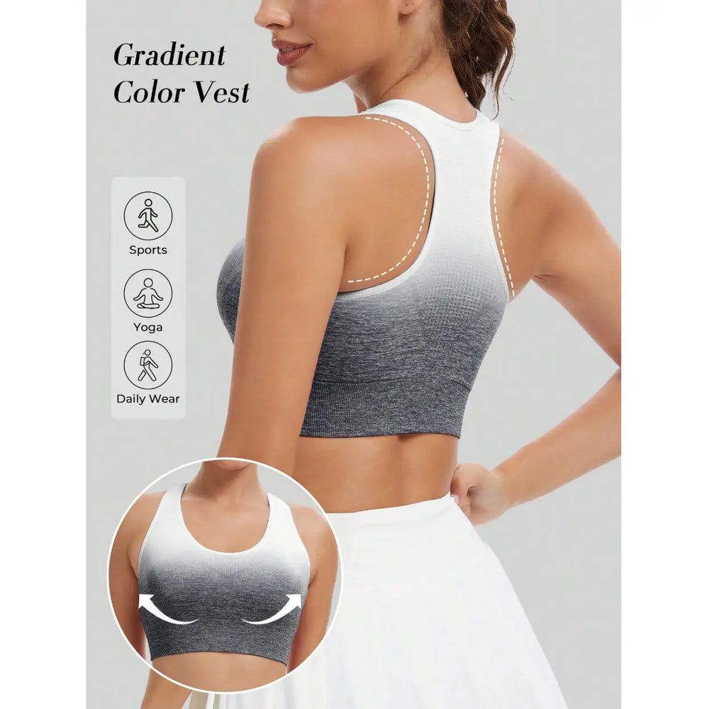 Seamless Tie-Dye Yoga Sports Bra — High Support, Quick-Dry