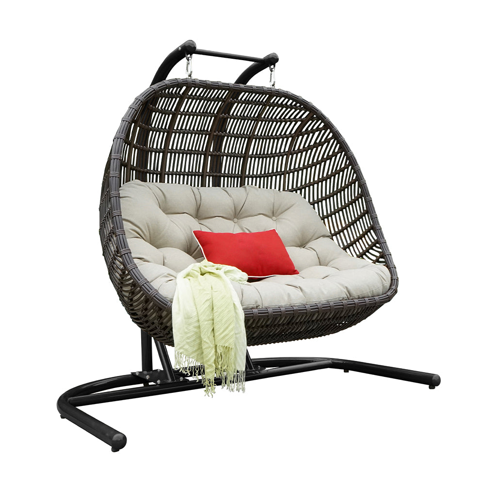 Egg Chair with Stand and Cushion