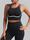 Seamless Crisscross Open-Back Yoga Sports Bra