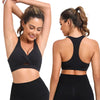 Women's High-Support Yoga Sports Bra — Breathable V-Neck Top