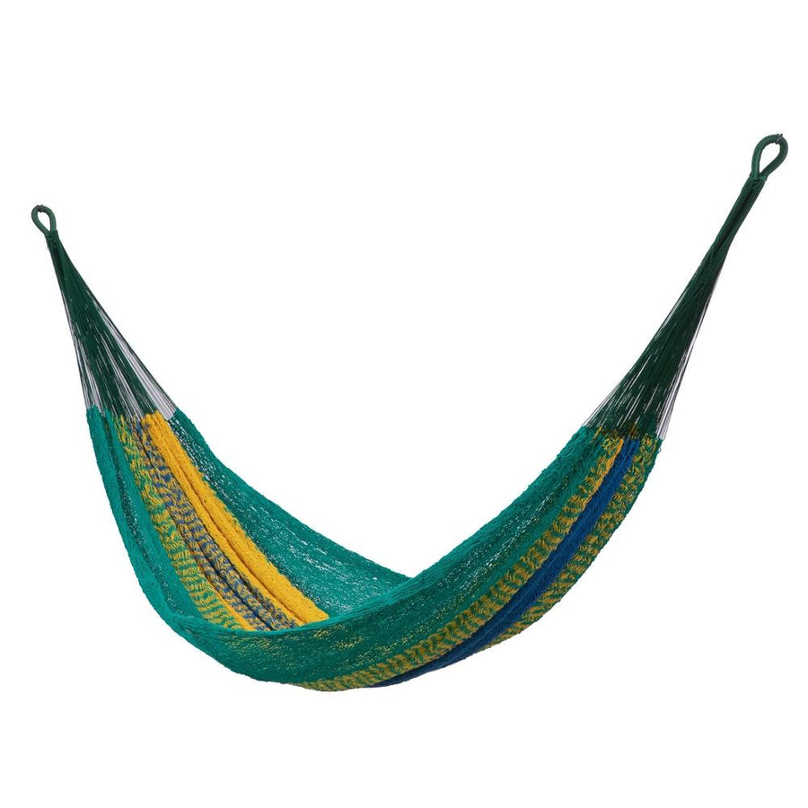 Yellow Blue Green Mexican Patio Hammock