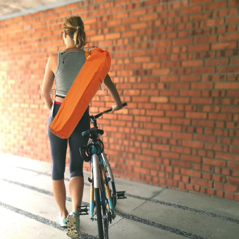 Girl with Cotton Draw String Yoga Bag - Orange