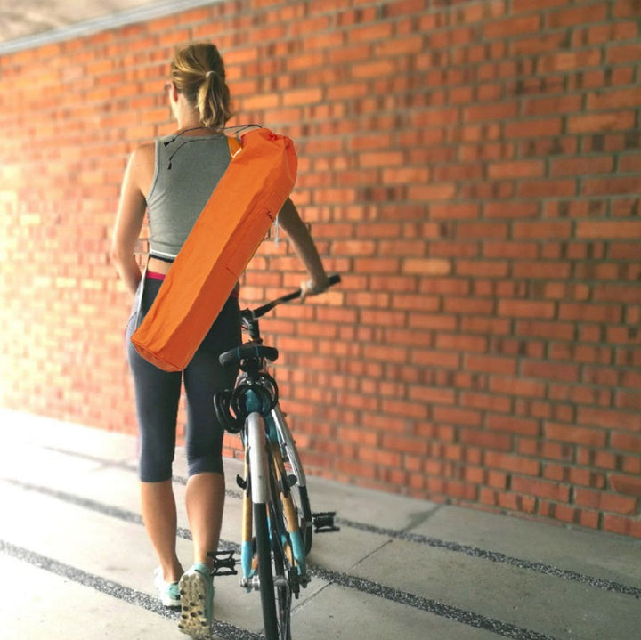 Girl with Cotton Draw String Yoga Bag - Orange
