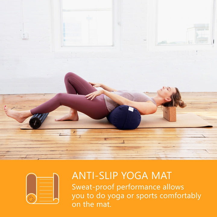 sweat proof performance yoga cork mat