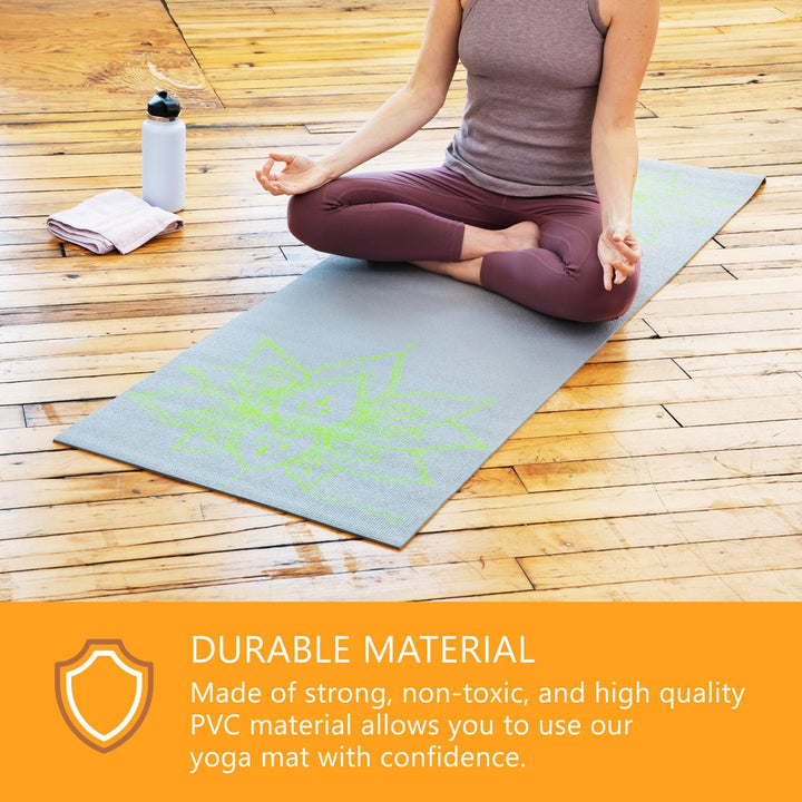grey yoga mat