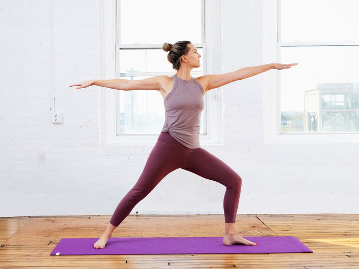 natural rubber yoga mat - purple