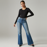 Women's Seamless Long Sleeve Bodysuit with Tummy Control