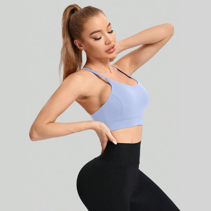 Women's Y-Shaped Back-Beautifying Sports Bra High Support Shockproof Breathable Running Bra
