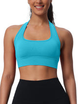 Seamless High-Support Yoga Sports Bra with Removable Pads