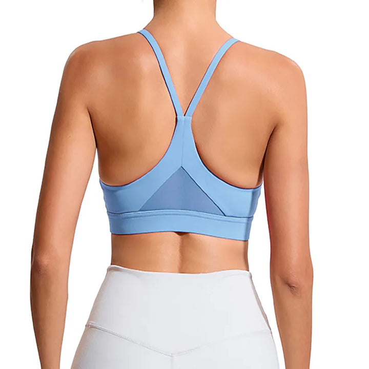 Women's Y-Shaped Back-Beautifying Sports Bra High Support Shockproof Breathable Running Bra