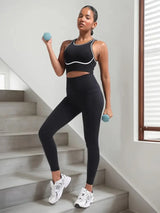 Seamless Crisscross Open-Back Yoga Sports Bra