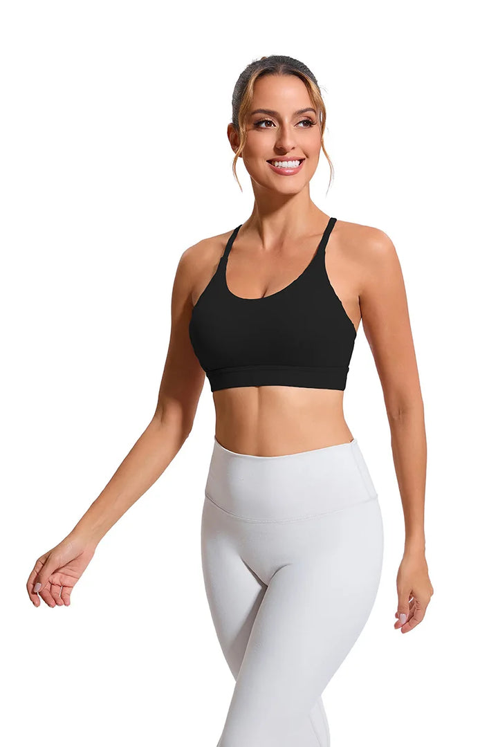 Women's Y-Shaped Back-Beautifying Sports Bra High Support Shockproof Breathable Running Bra