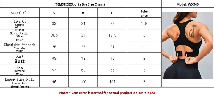 Women's Seamless Breathable Sexy Back Sport Bra Comfortable Lightweight Moisture-Wicking Tank Top for Fitness Running