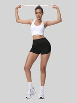 Womens Seamless High Waist Yoga Shorts — Scrunch Booty 3"