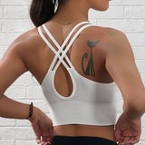 High-Intensity Breathable Yoga Sports Bra with Removable Pads