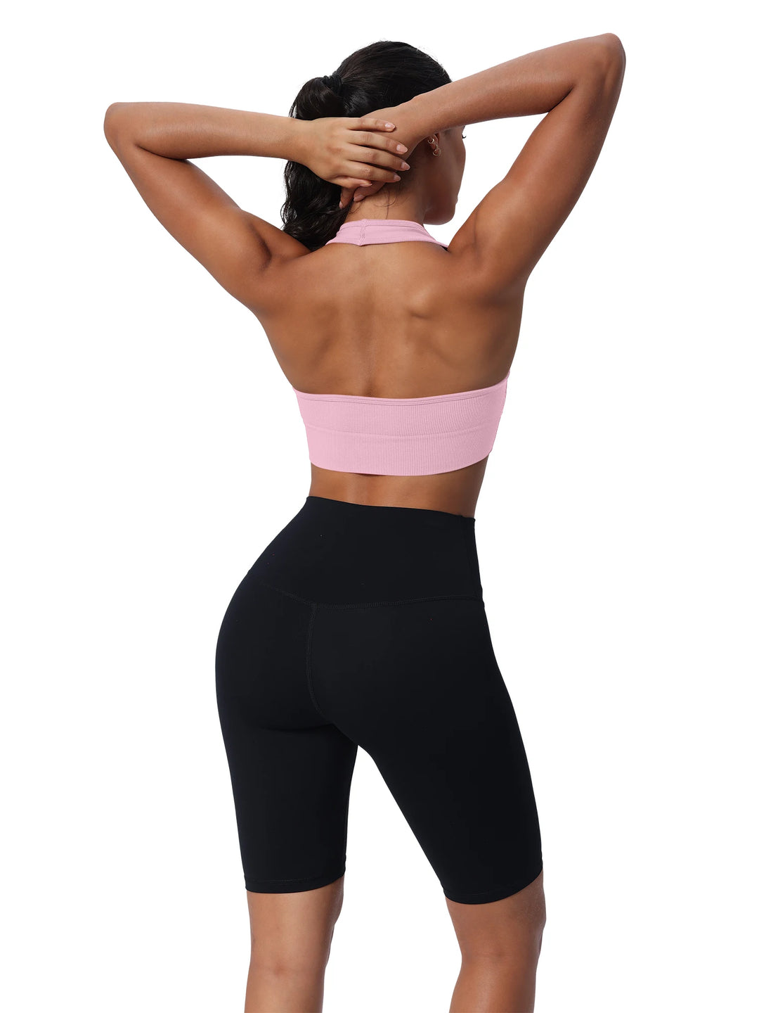 Women Seamless Breathable High Support Yoga Sports Bra for Removable Pads Push-Up