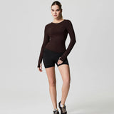 Women's Long Sleeve Yoga Top — Quick-Dry Workout Shirt