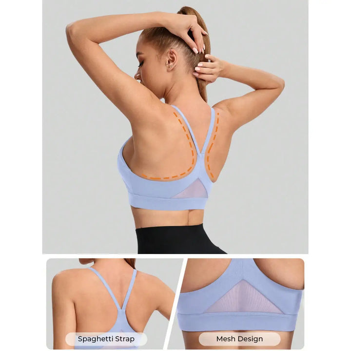 Women's Y-Shaped Back-Beautifying Sports Bra High Support Shockproof Breathable Running Bra