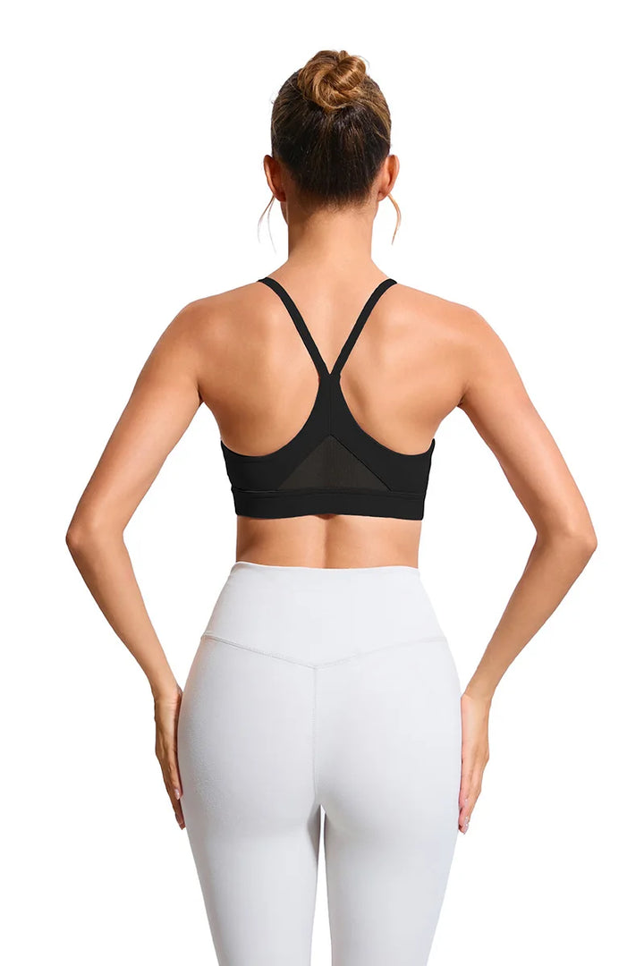 Women's Y-Shaped Back-Beautifying Sports Bra High Support Shockproof Breathable Running Bra
