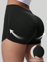 Womens Seamless High Waist Yoga Shorts — Scrunch Booty 3"