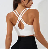 High-Intensity Breathable Yoga Sports Bra with Removable Pads