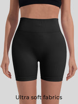 Seamless Yoga Shorts for Women — 4" Scrunch Workout Shorts