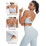Seamless Yoga 2-Piece Set — Crisscross Bra & High-Waist Leggings