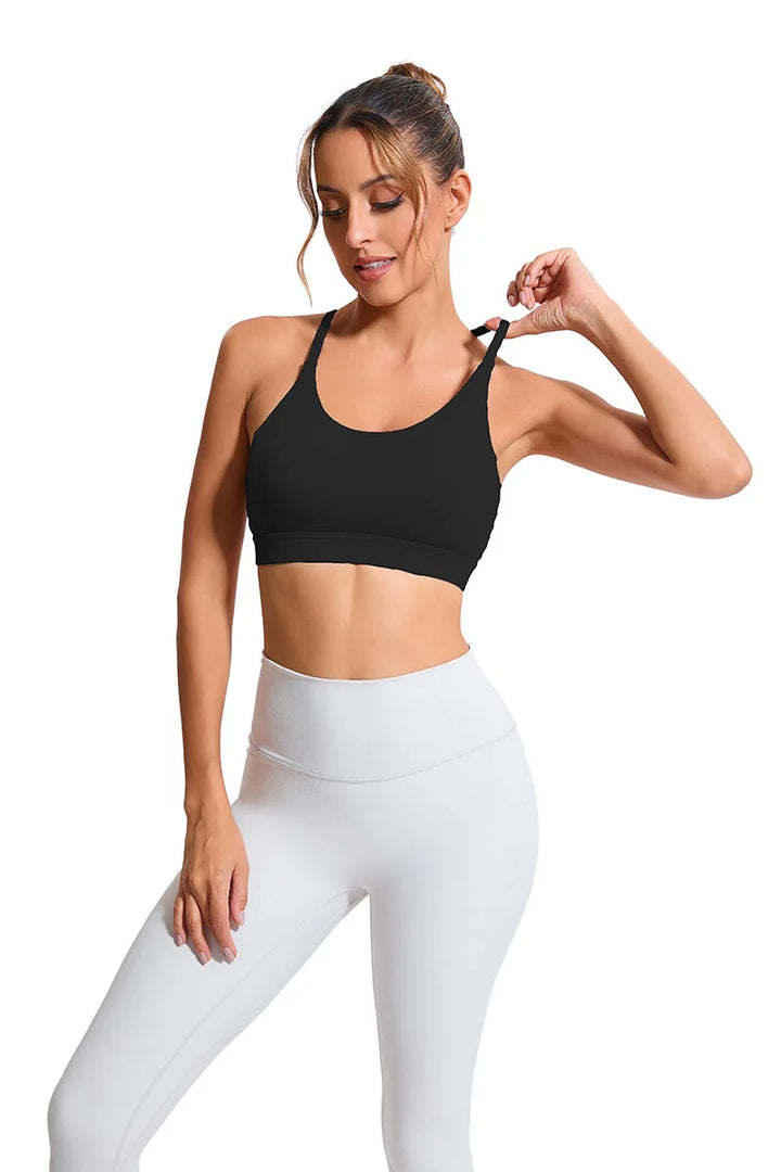 Women's Y-Shaped Back-Beautifying Sports Bra High Support Shockproof Breathable Running Bra