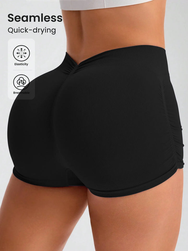 Workout Shorts for Women Scrunch Butt Lifting 3''- Medium Waisted Booty Workout Volleyball Yoga Seamless Shorts