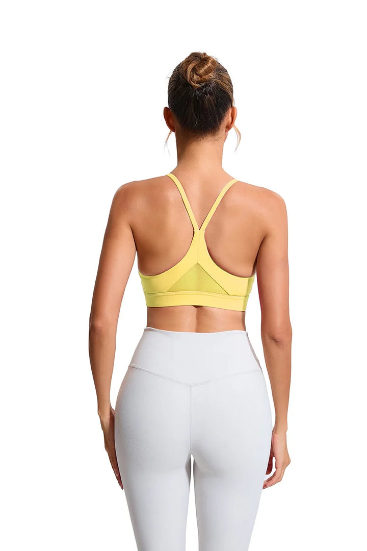 Women's Y-Shaped Back-Beautifying Sports Bra High Support Shockproof Breathable Running Bra
