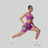 Women's Seamless Knit Yoga Set — Sleeveless Top & High-Waist Shorts