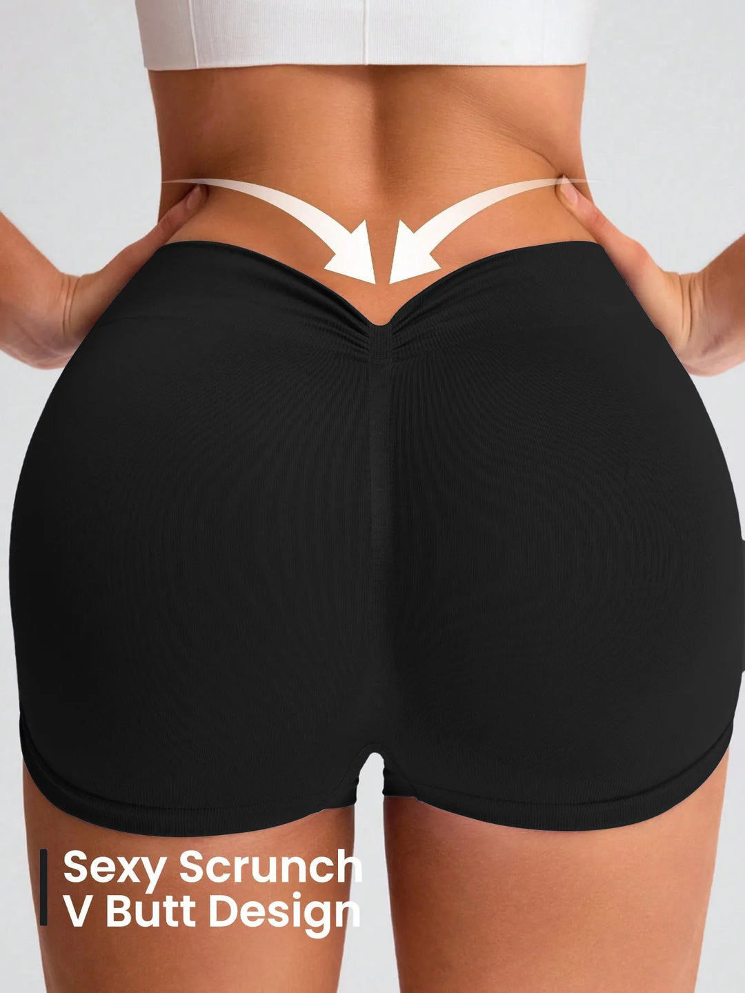 Workout Shorts for Women Scrunch Butt Lifting 3''- Medium Waisted Booty Workout Volleyball Yoga Seamless Shorts