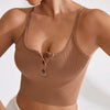 Women's Sleeveless Yoga Top with Built-In Chest Pads