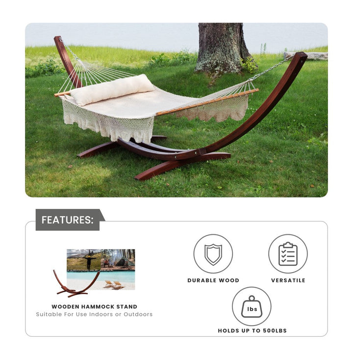 wooden stand for hammocks