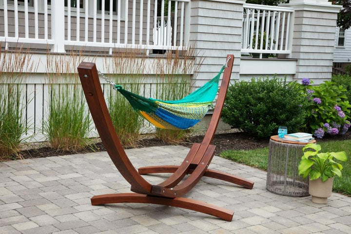 Patio Hammock on Wooden Stand
