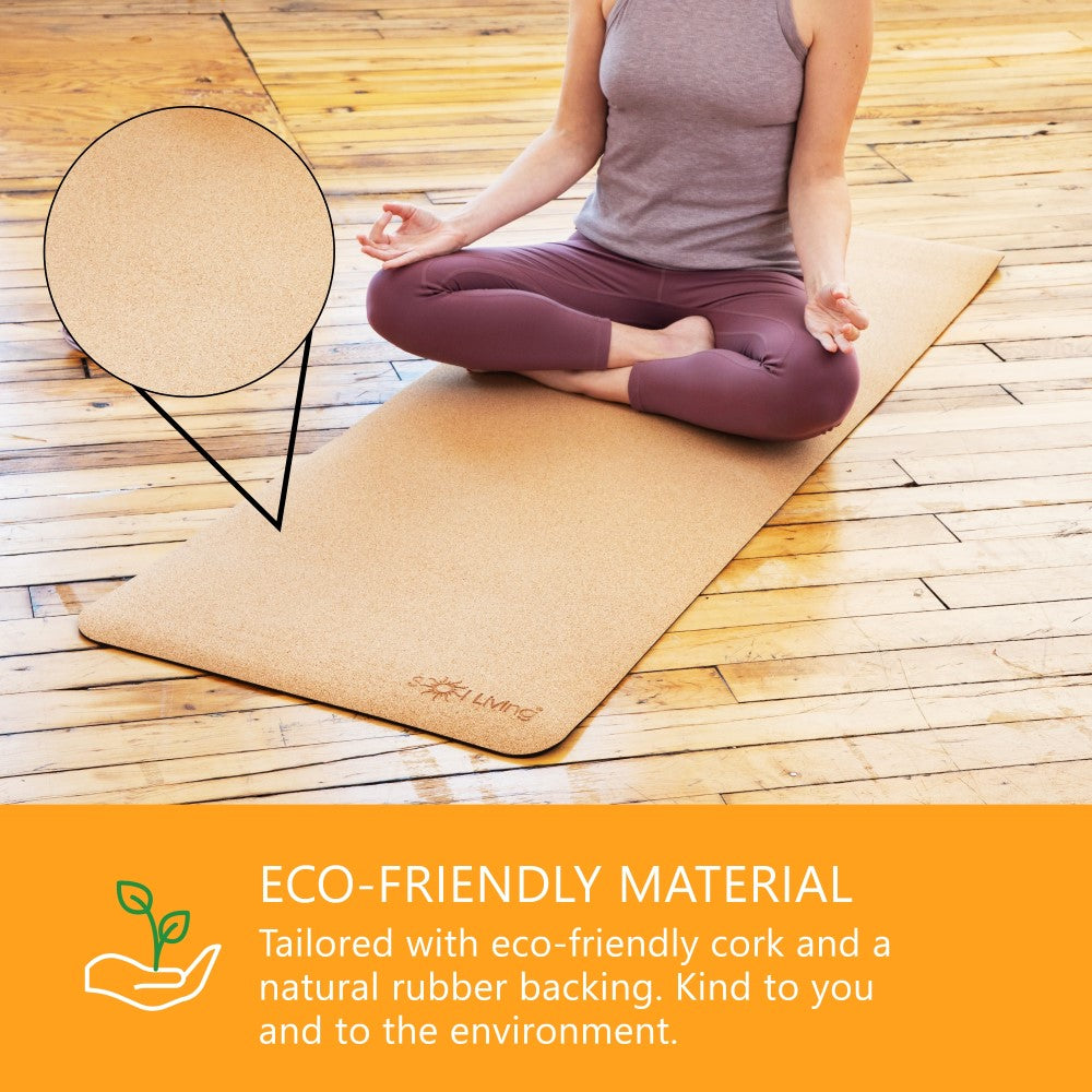 Non Slip Cork Yoga Mat – Sol Living