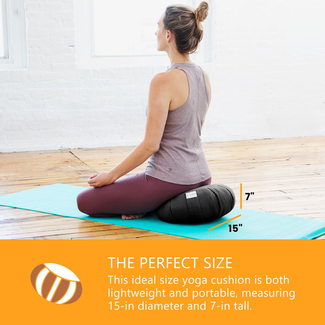 perfect size zafu yoga cushion