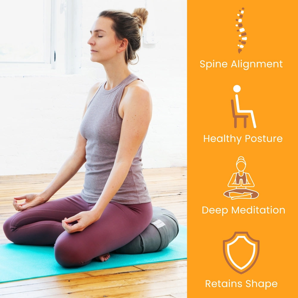 Zafu Yoga Meditation Cushion - Round - 15" x 15" x 7"