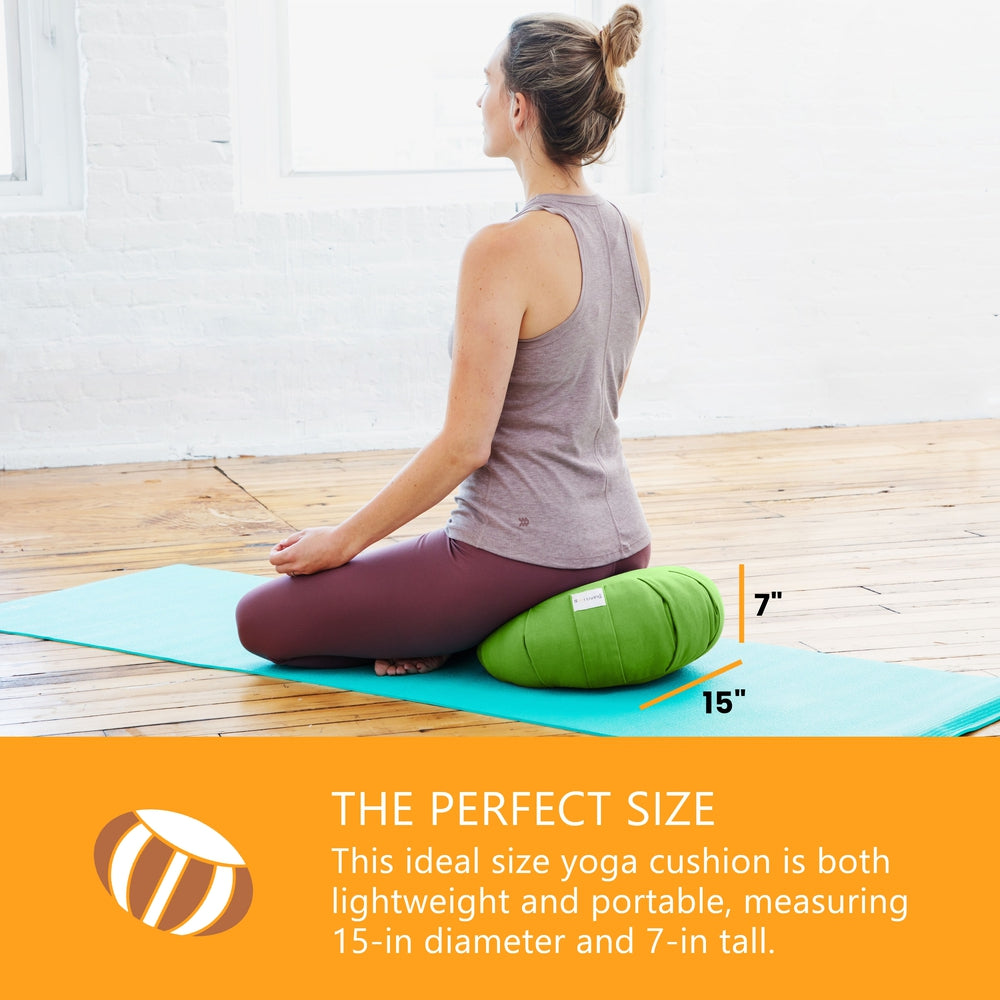 Zafu Yoga Meditation Cushion - Round - 15 x 15 x 7