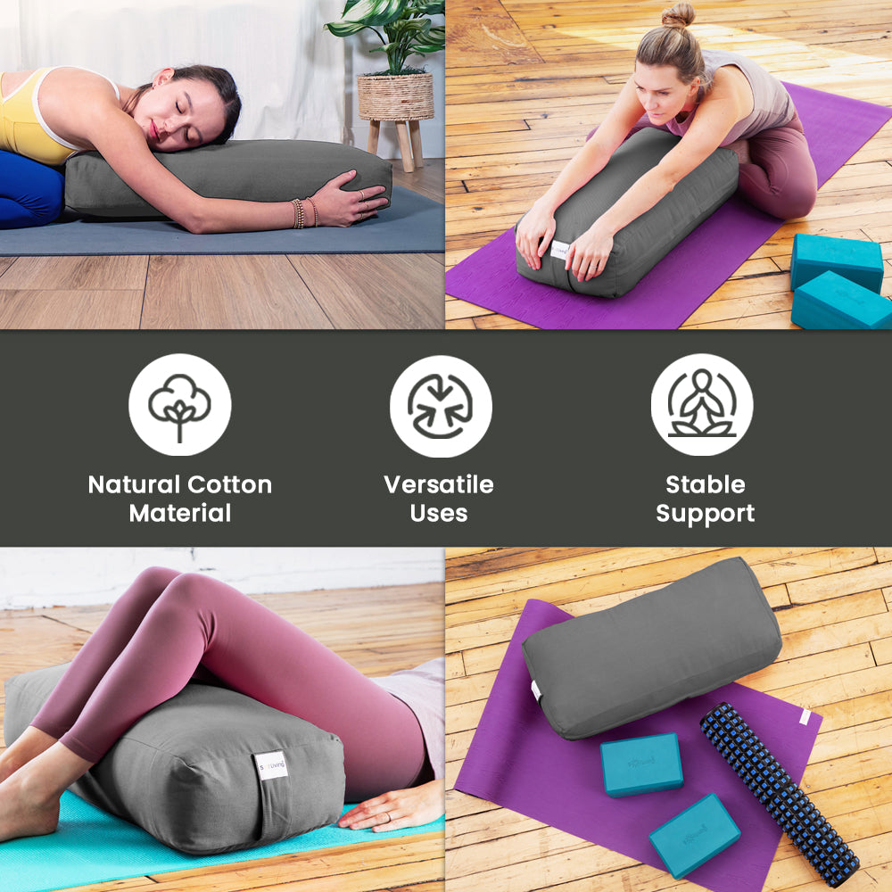 Rectangular Yoga Bolster - Barefoot Yoga Co.