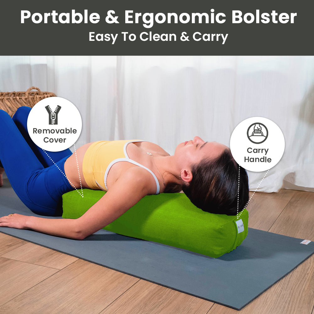 Yes4All Yoga Bolster for Restorative Yoga/Meditation Cushion with