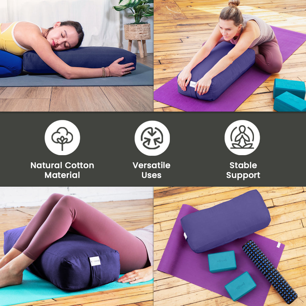 Yoga Bolster & Eye Pillow Set  Blue Ikat – My Yoga Room Elements