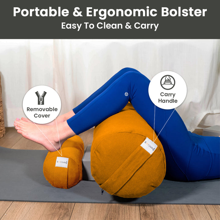yoga bolster for restorative yoga