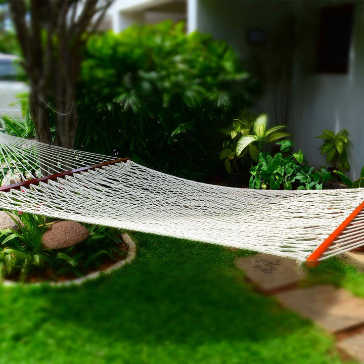 Close Weave Double Size Cotton Rope Hammock