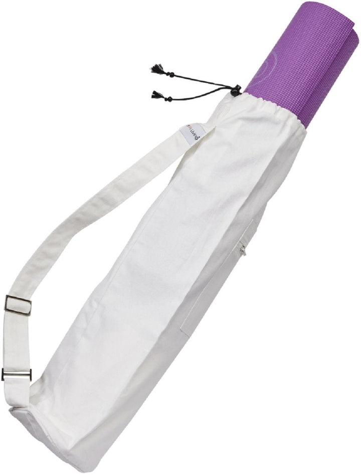 Cotton Draw String Yoga Bag - White