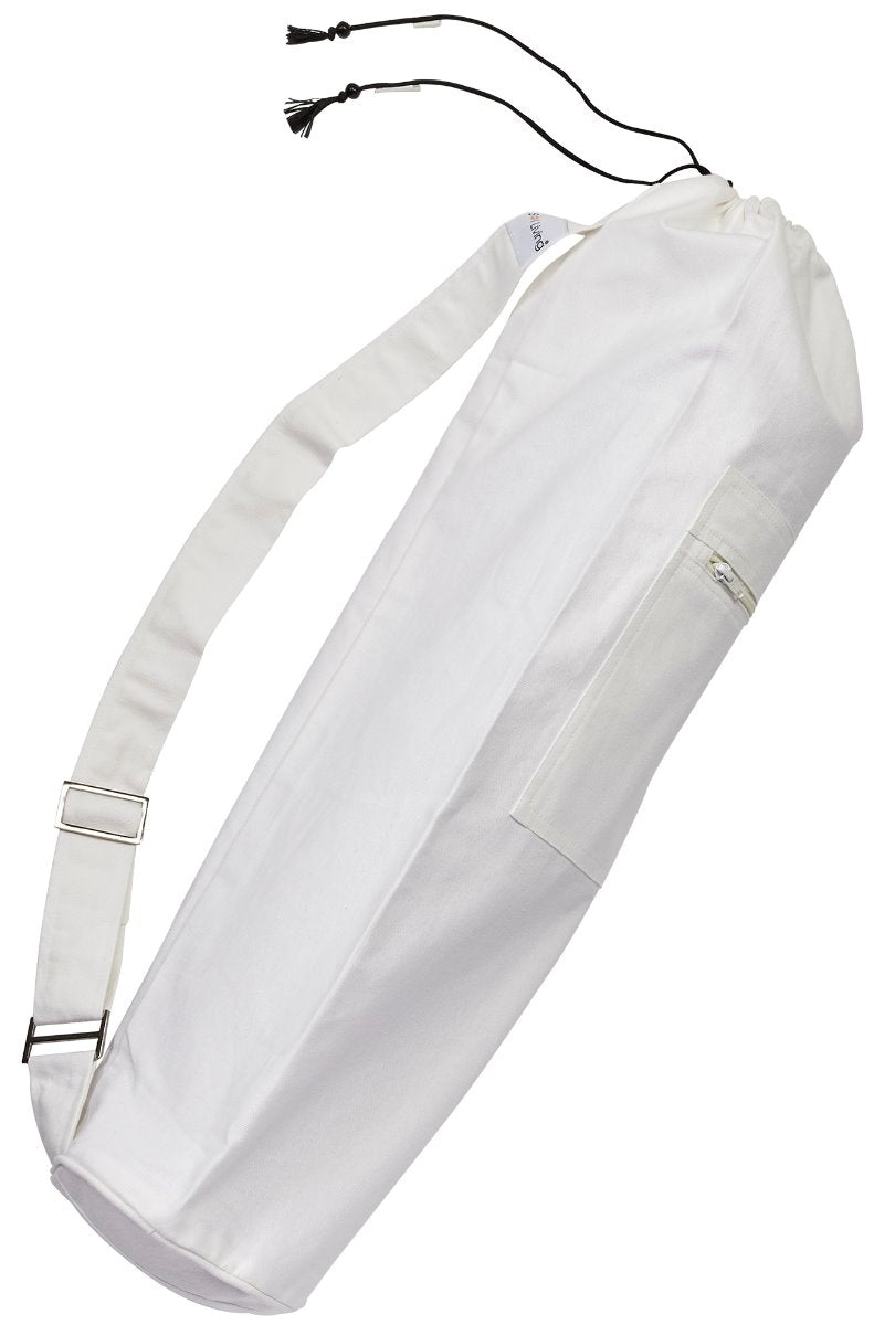 Cotton String Yoga Bag - White